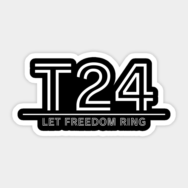 T24 - Let Freedom Ring - TrO - Inverted Sticker by Political Heretic